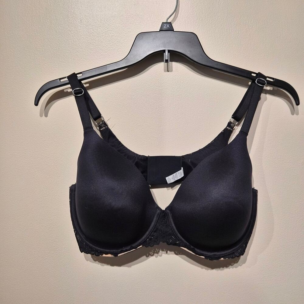 Aerie 38DDD Real Sunnie Full Coverage Black Lace Floral Bra